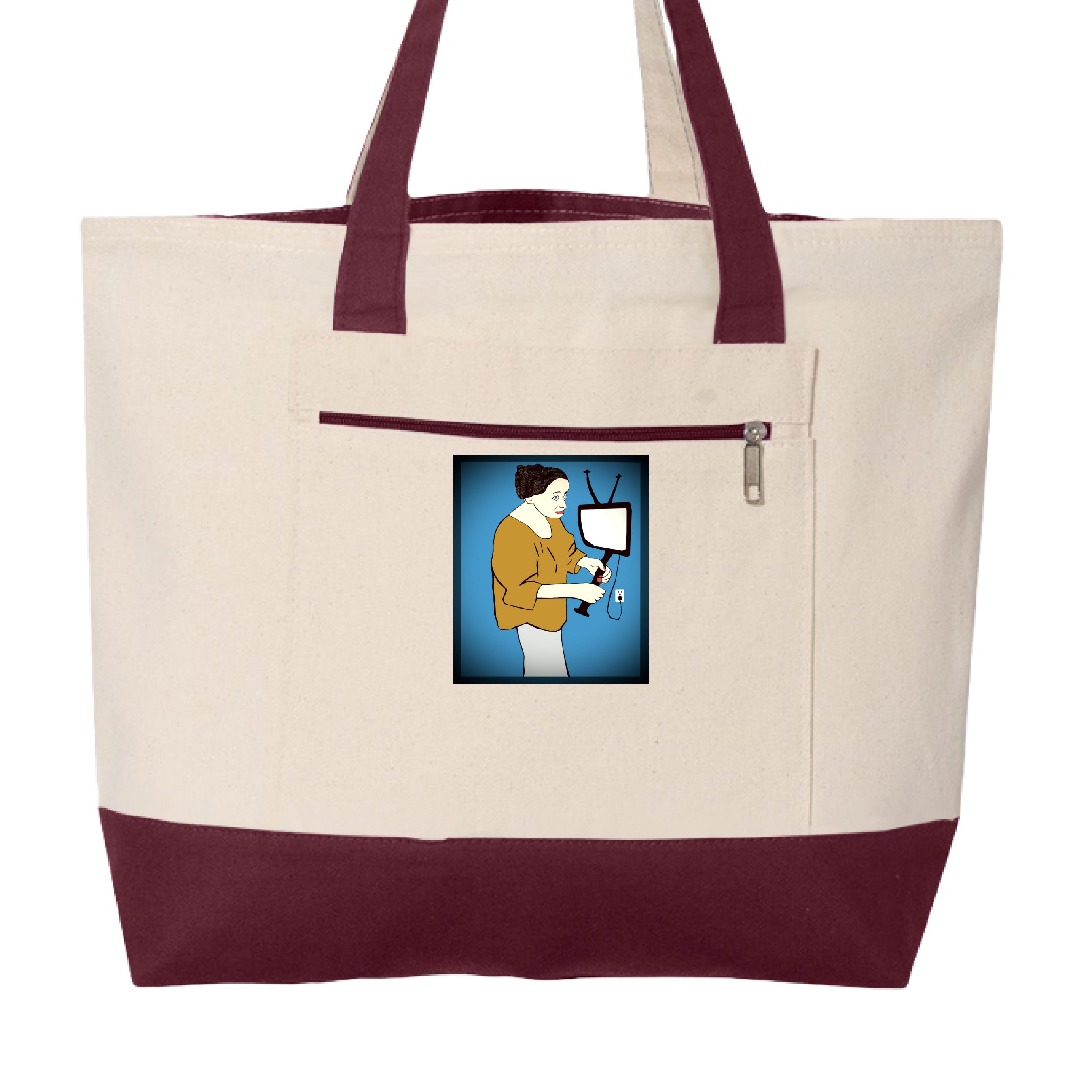 Natural/ Maroon - FRONT